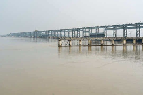 Koshi River Barrage In Nepal