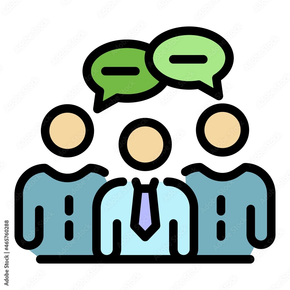 Poster foreign language teacher icon. outline of foreign language teacher vector icon thin line color flat 
