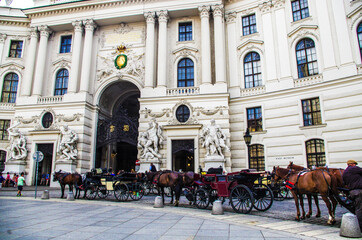 Naklejka na ściany i meble horse carriage Vienna