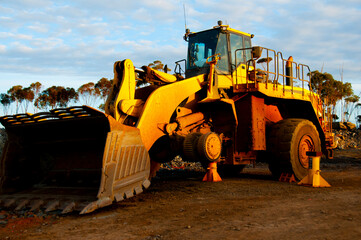 Tire Replacement on a Heavy Duty Loader - obrazy, fototapety, plakaty