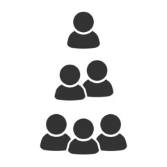 Illustration of crowd of people icon silhouettes vector. Social icon. Flat style design. User group network. Corporate team group. Community member icon. Business team work activity. Staff unity icon