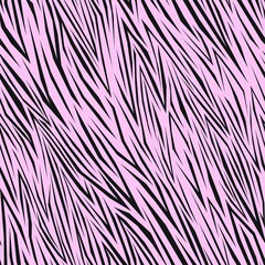 Fototapeta premium pink zebra stripes seamless pattern print. vector print for clothes or print