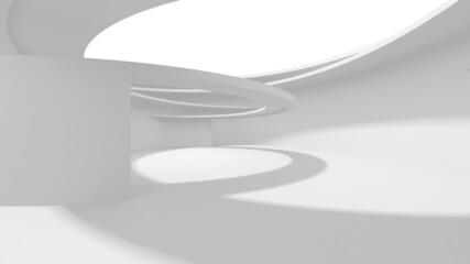 Abstract White Architecture Design Concept