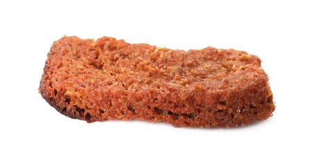 Crispy rusk with seasoning isolated on white
