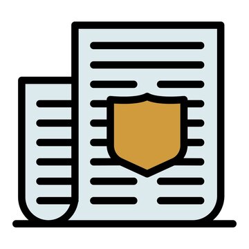 documents with shield icon clip art preview