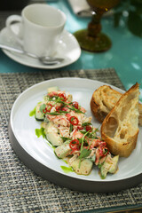 Lobster or shrimp appetizer with avocado