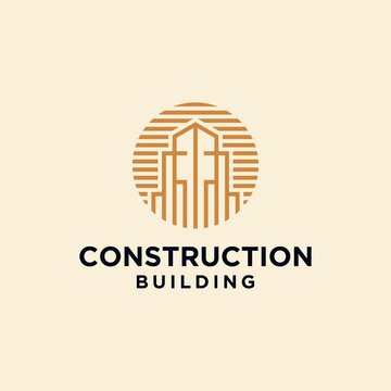 Home construction logos, modern real estate business logos, vector illustrations of creative logos for building agencies