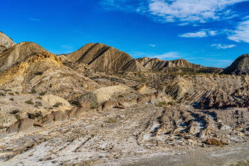 Dragon Tail, Colas de Dragon in Tabernas Desert in Almeria, Spain