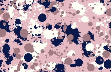 Seamless camouflage repeat pattern made of paint stains
