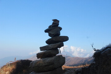 balancing on rocks