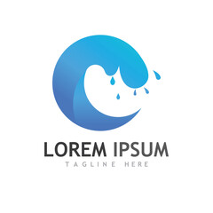 Water wave icon vector