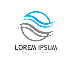 Water wave icon vector