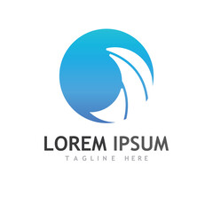 Water wave icon vector