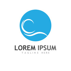 Water wave icon vector