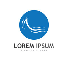 Water wave icon vector