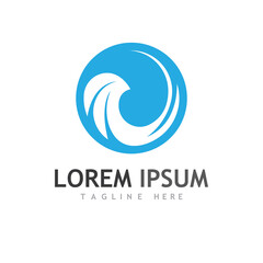 Fototapeta premium Water wave icon vector