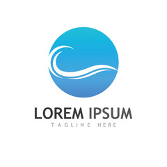 Water wave icon vector