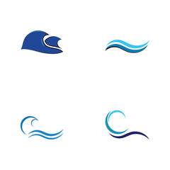 Water wave icon vector