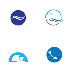 Fototapeta premium Water wave icon vector