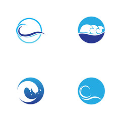 Water wave icon vector