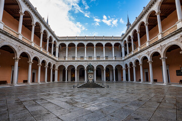 Alcazar of Toledo, a stone fortification located in Toledo, Spain.