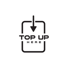 Top Up digital money balance app logo design