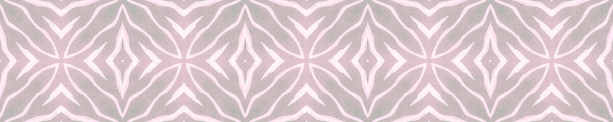 Vintage Ikat Seamless Pattern. Green African