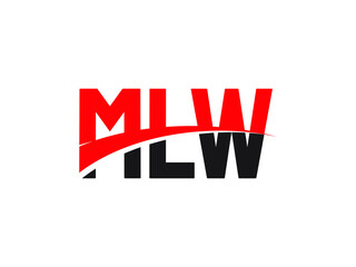 MLW Letter Initial Logo Design Vector Illustration