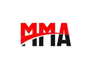 MMA Letter Initial Logo Design Vector Illustration