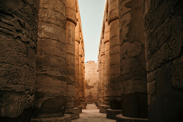 ruins of the ancient Karnak temple in Luxor Egypt