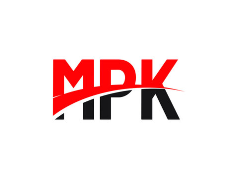 MPK Letter Initial Logo Design Vector Illustration