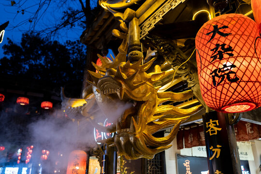 Famous alley in Chengdu China, a place full of cultural features