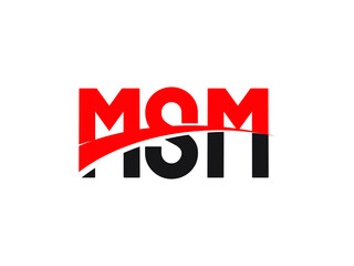 MSM Letter Initial Logo Design Vector Illustration