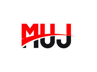 MUJ Letter Initial Logo Design Vector Illustration