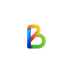 Illustration vector graphic template of letter B colorful logo