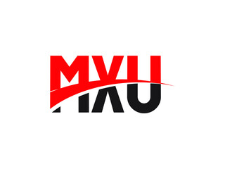 MXU Letter Initial Logo Design Vector Illustration