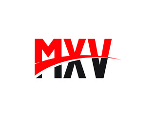 MXV Letter Initial Logo Design Vector Illustration