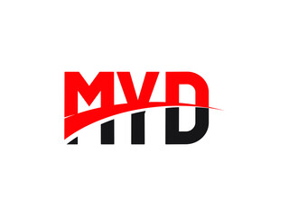 MYD Letter Initial Logo Design Vector Illustration - obrazy, fototapety, plakaty