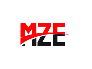 MZE Letter Initial Logo Design Vector Illustration