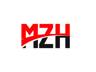 MZH Letter Initial Logo Design Vector Illustration