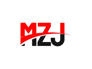 MZJ Letter Initial Logo Design Vector Illustration