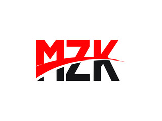 MZK Letter Initial Logo Design Vector Illustration