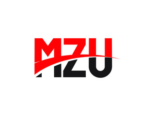 MZU Letter Initial Logo Design Vector Illustration