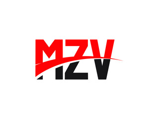 MZV Letter Initial Logo Design Vector Illustration