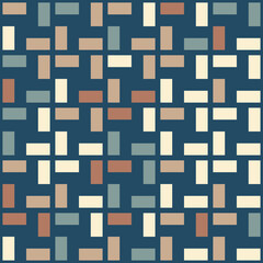 Abstract geometric pattern of squares. Seamless mosaic and tile. Vector illustration