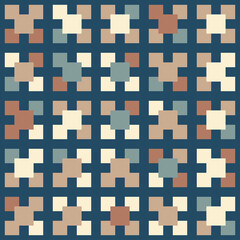 Abstract geometric pattern of squares. Seamless mosaic and tile. Vector illustration