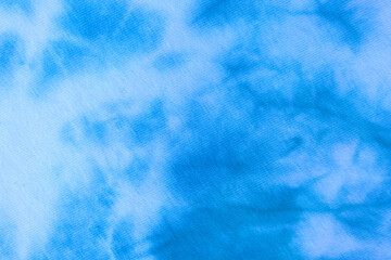 Close up tie dye fabric pattern. Hand made texture.