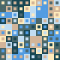 Abstract geometric pattern of squares. Seamless mosaic and tile. Vector illustration