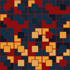 Abstract geometric pattern of squares. Seamless mosaic and tile. Vector illustration