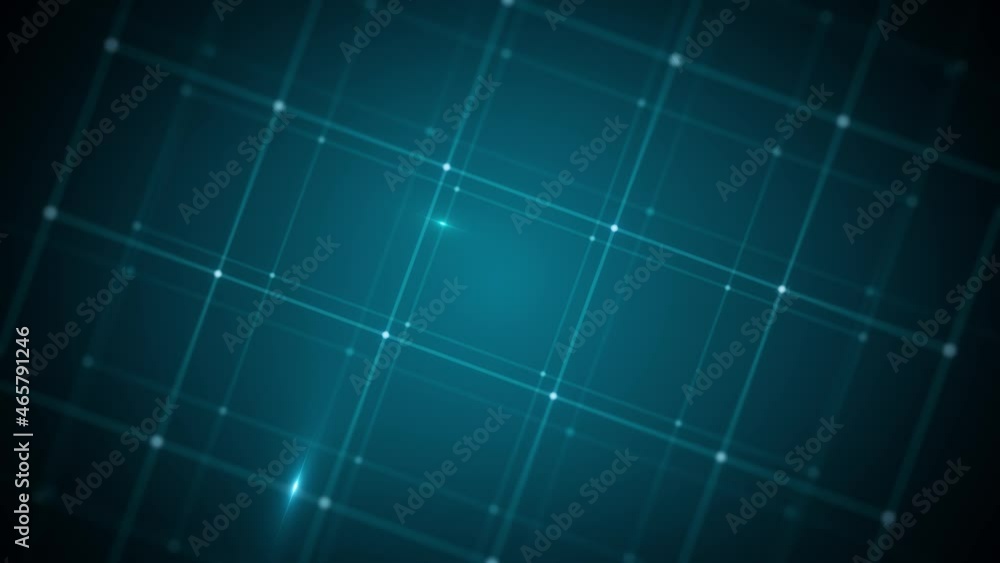Poster abstract technology background with grid data zooming in loop/ 4k animation of an abstract minimal t